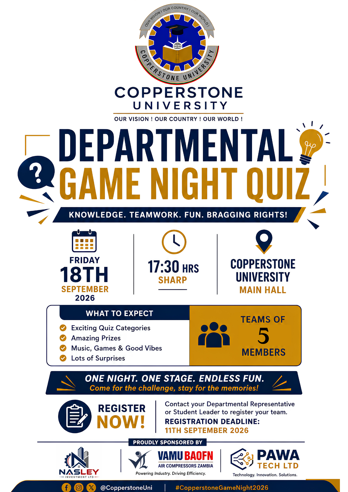 DEPARTMENTAL QUIZ AND GAME NIGHT